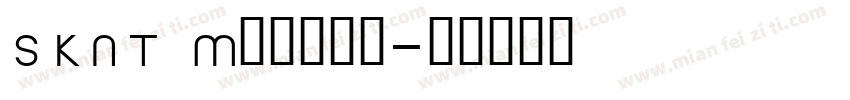 SKNT Medium字体转换